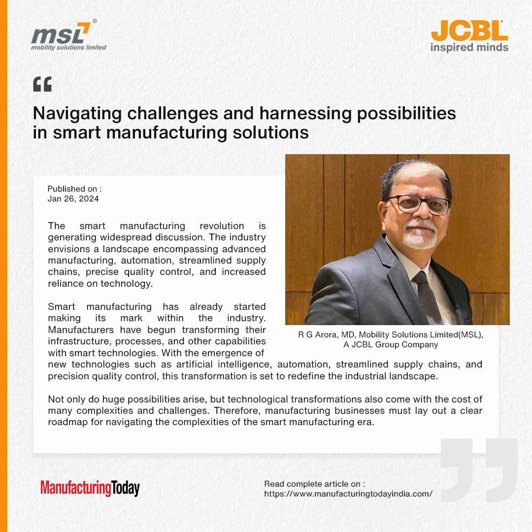 Navigating challenges and harnessing possibilities, Manufacturing Today, Jan 2024