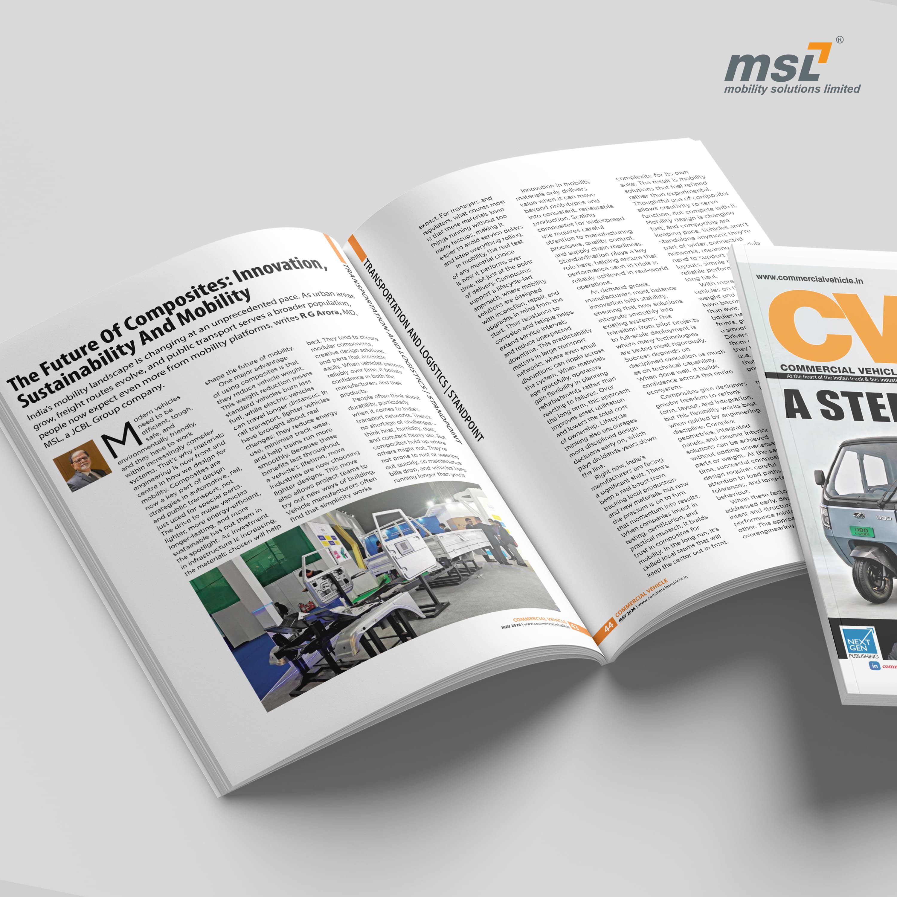 Mr. R G Arora in CV Magazine's Special Application Focused May 2026 Issue.